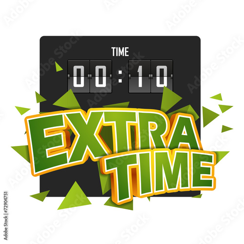 extratime football vector illustration with scoreboard