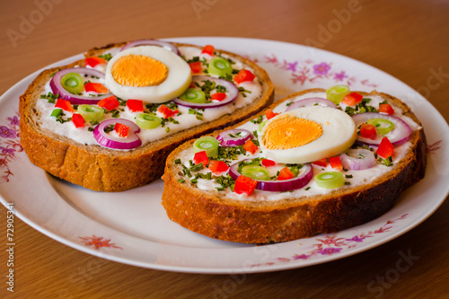 Sandwiches on a plate