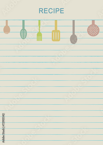 Retro background for cooking recipes 2