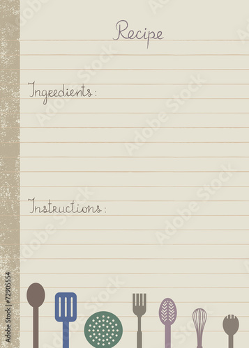 Retro background for cooking recipes 3
