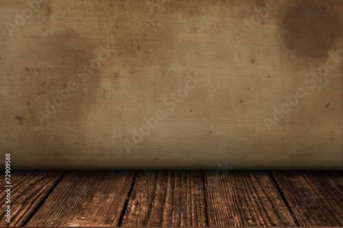 wall and wooden floor in a grunge style