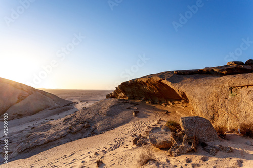 Rock formation in Namib desert in sunset, landscape © ArtushFoto