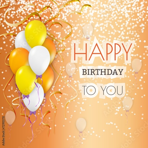 Canvas Print happy birthday background