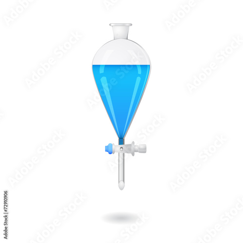 Separating funnel - illustration of lab equipment