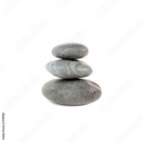 Three smooth stones on each other