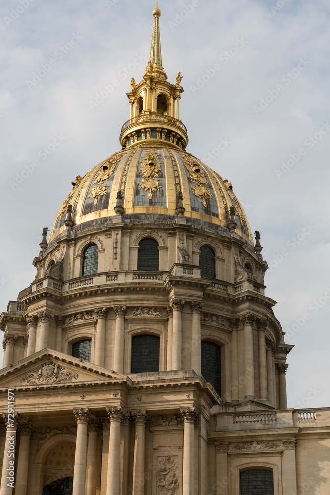View of Dome des Invalides, Paris, France