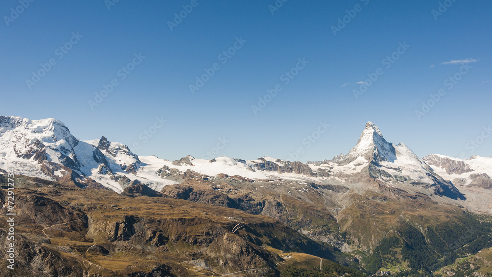 Zermatt, Dorf, Schweizer Alpen, Furggsattel, Wallis, Schweiz