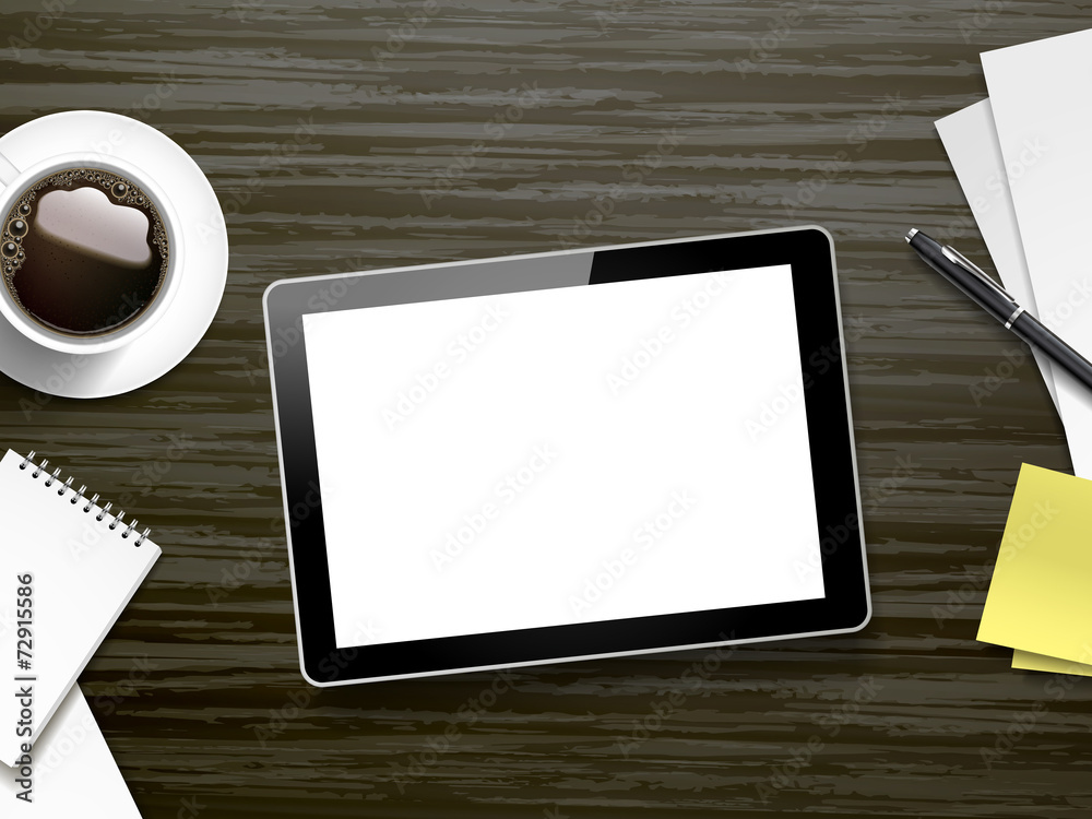 tablet and working place elements tablet and working place elements
