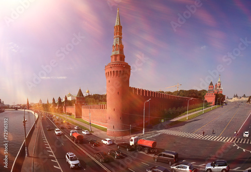 Canvas Print moscow kremlin summer sun day