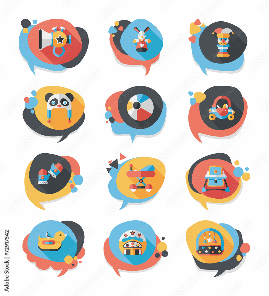 baby bubble speech banner design flat background set, eps10 baby bubble speech banner design flat background set, eps10