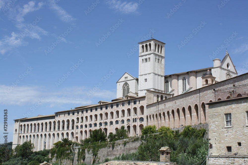     View of Basilica of St. Francis of Assisi (Umbria Italy) 