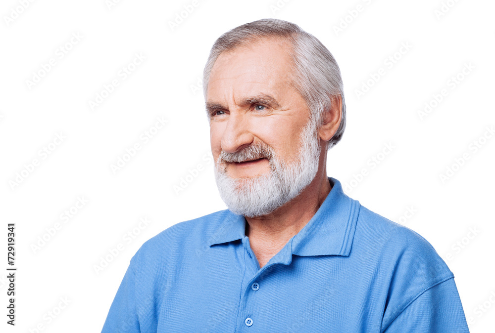 Closeup portrait of a smiling senior Closeup portrait of a smiling senior