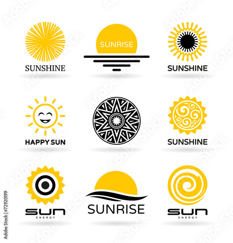 Set of sun icons (4)