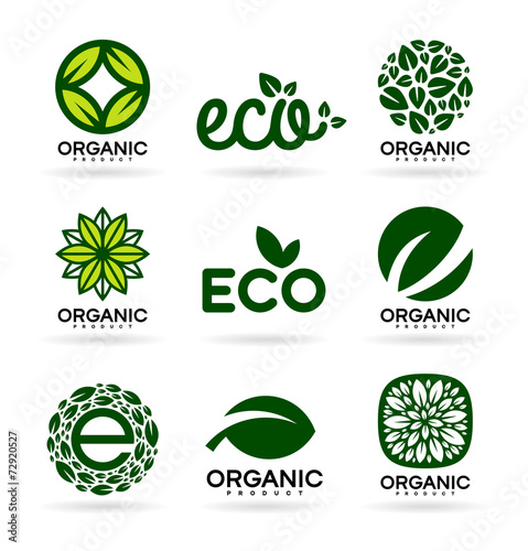 Icons of Organic Products and Ecology. Eco Icons (15)