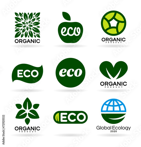 Icons of Organic Products and Ecology. Eco Icons (14)
