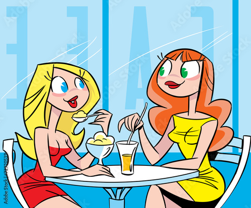 girls in the cafe