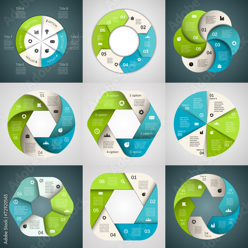Business infographic, diagram, presentation 6 steps