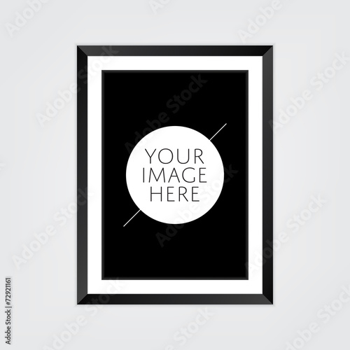 Blank black frame (portrait) with mount