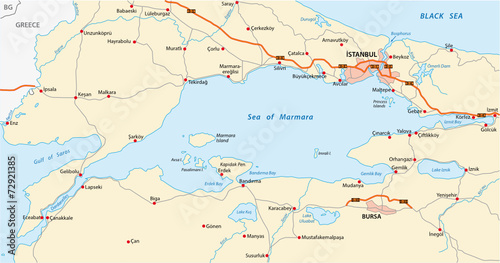 sea of marmara map photo
