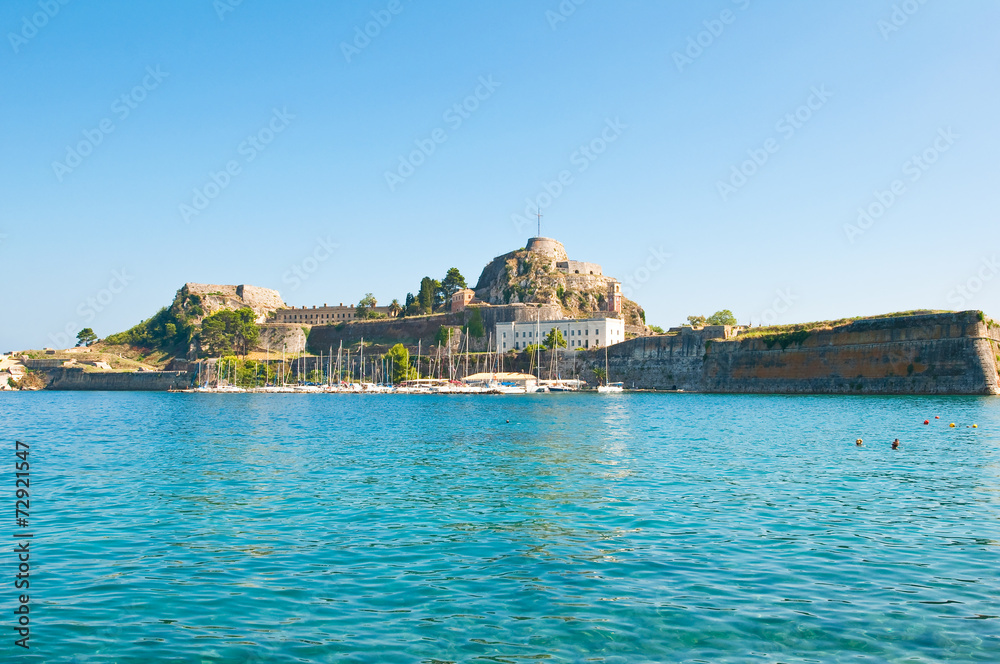 The Old Fortress on the island of Corfu, Greece.