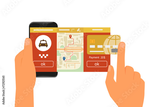Mobile app for booking taxi