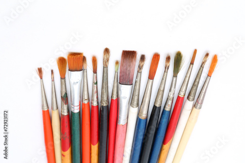 Paint brushes isolated on white
