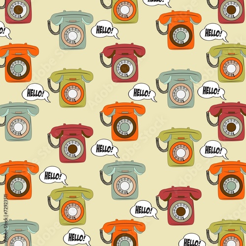 background with retro phone