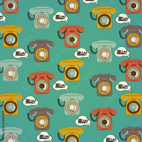 background with retro phone