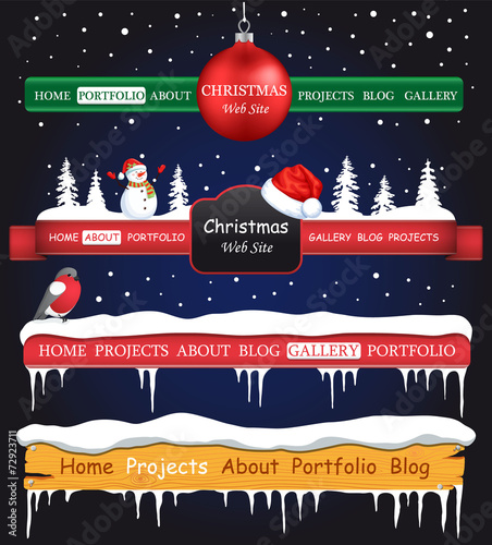 Web site Christmas elements