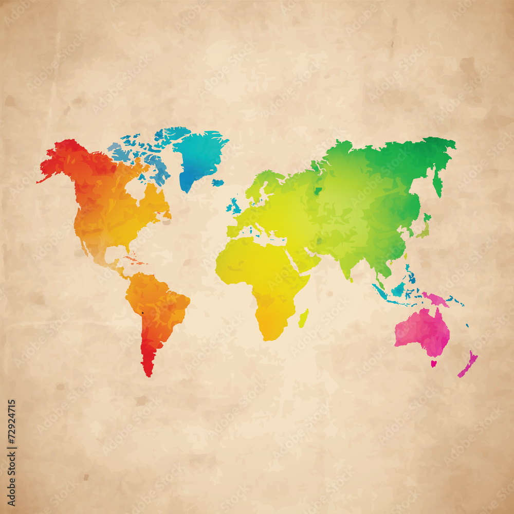 Obraz premium Vector world map