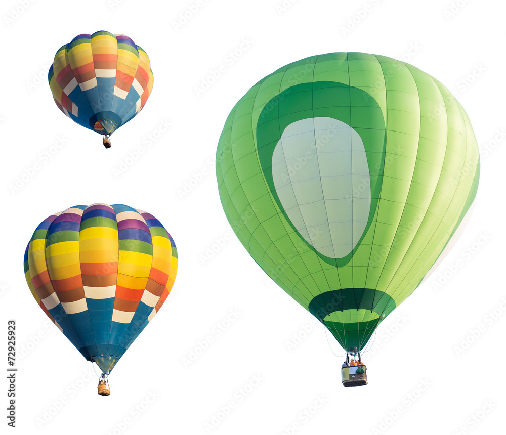 Naklejka premium Hot air balloon isolated on white background