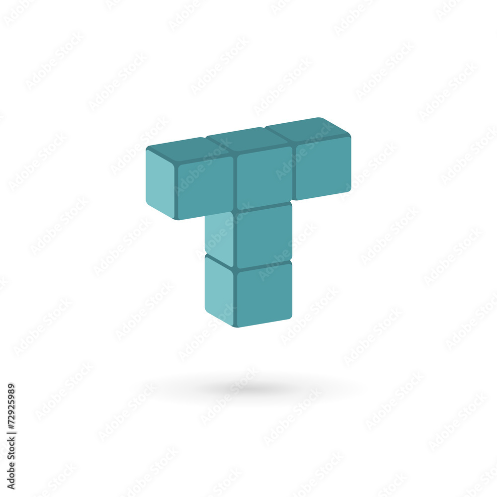 Letter T cube logo icon design template elements Letter T cube logo icon design template elements