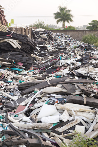 Wallpaper Mural foam unused Were left piled on the ground. For recycling Torontodigital.ca