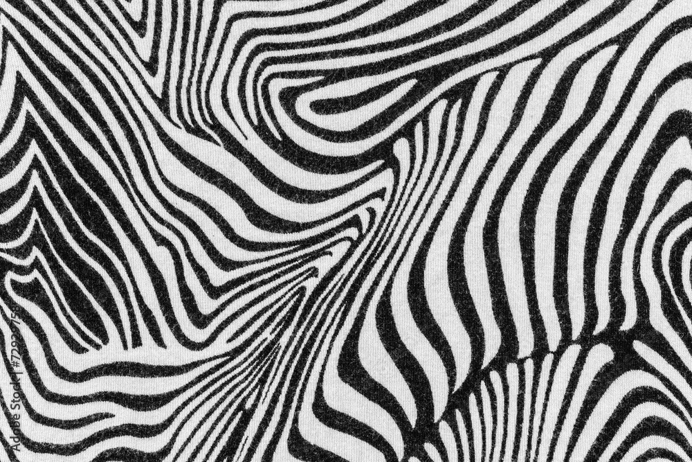 texture of print fabric stripes zebra