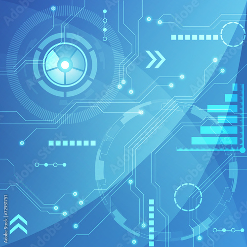 Blue Abstract technology circuit Background  vector illustration