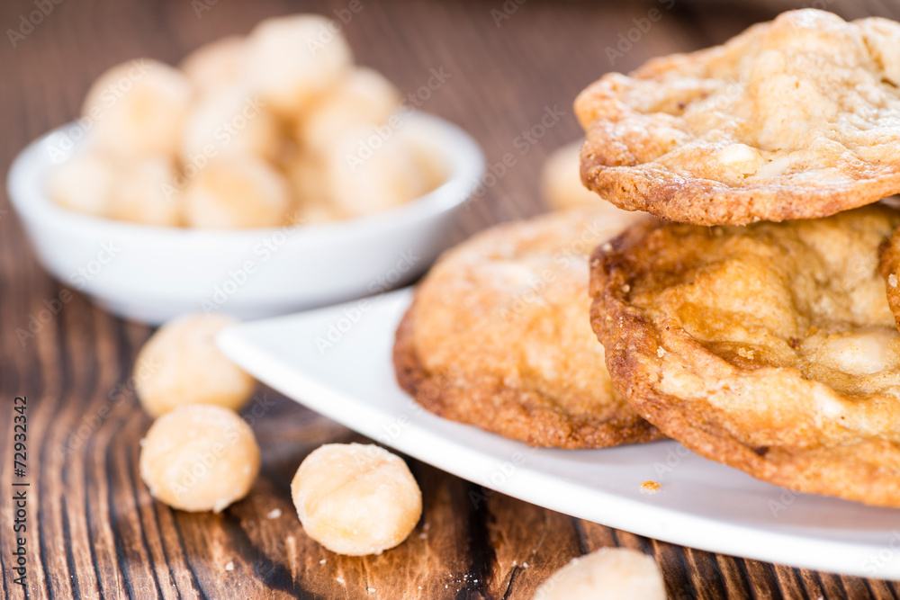 Macadamia Cookies with white chocolate