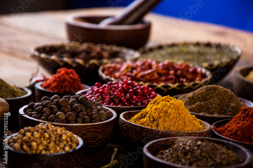Colorful spices, oriental theme