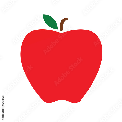 Apple vector fruit shape red icon