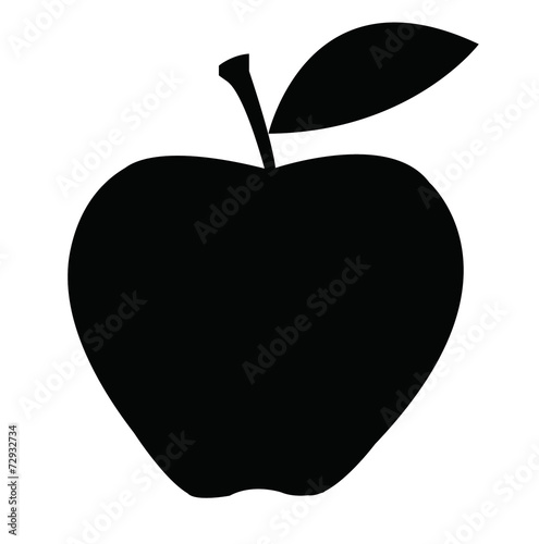 Apple Icon white vector black