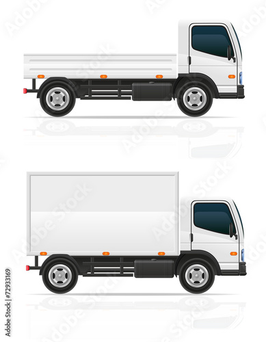 small truck for transportation cargo vector illustration