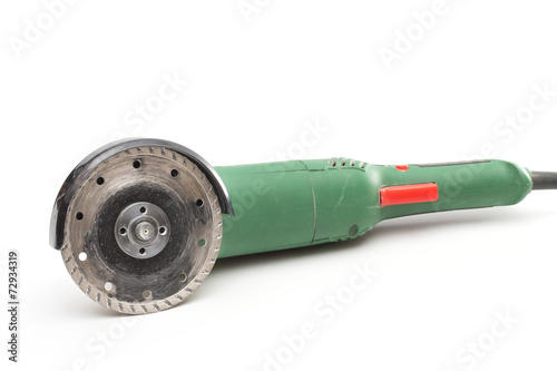 angle grinder on the white background