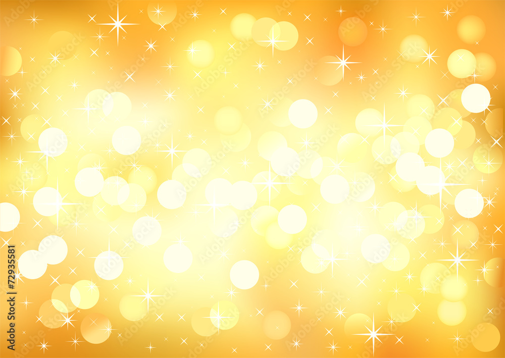 Yellow sunny festive lights. Vector  background. - obrazy, fototapety, plakaty 