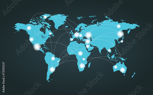 World Map Connection