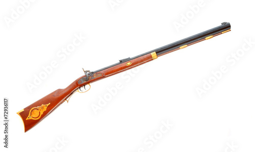 The Hawken rifle was muzzle loading rifle from 19th century.