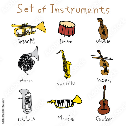 musical instruments, vector