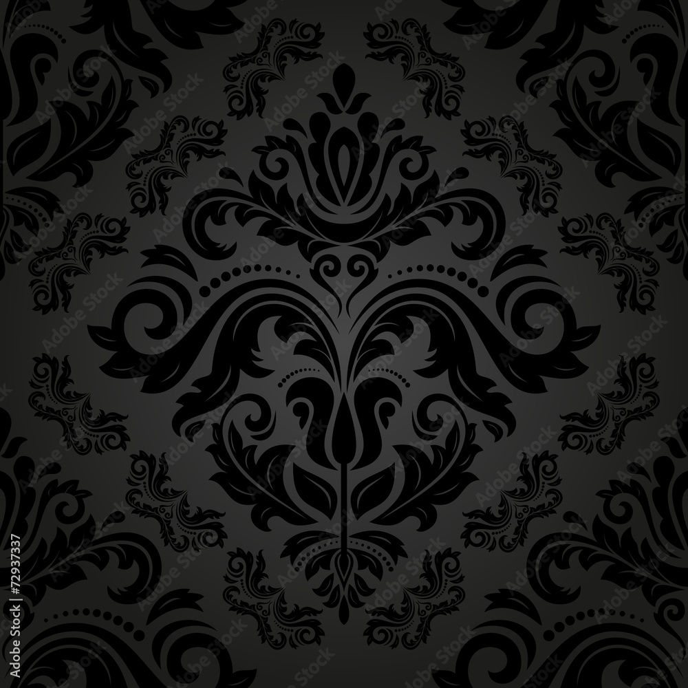 Damask Seamless Vector Pattern. Orient Background Damask Seamless Vector Pattern. Orient Background