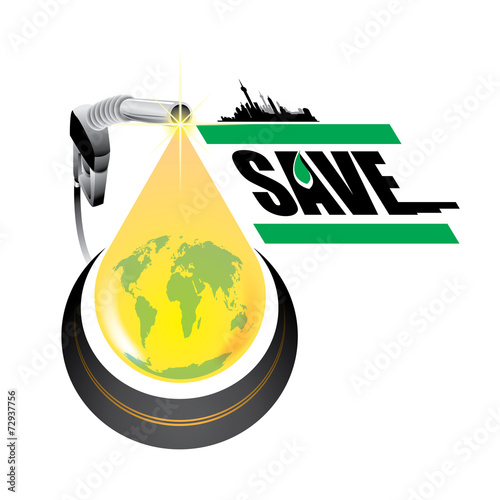 Oil drop concept - vector illustration