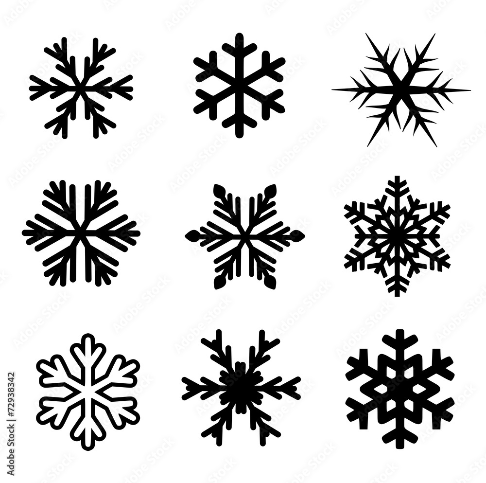 Snow flake set vector Snow flake set vector