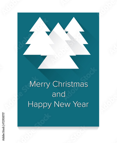 Christmas card with Happy new Year 2015 and christmas tree