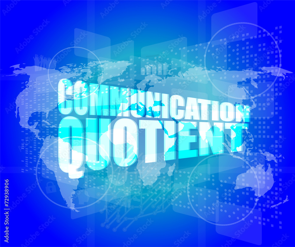 Management concept: communication quotient words Management concept: communication quotient words